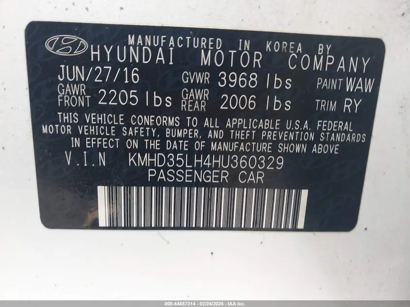 2017 HYUNDAI ELANTRA GT  