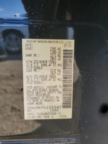 2015 NISSAN MURANO S  