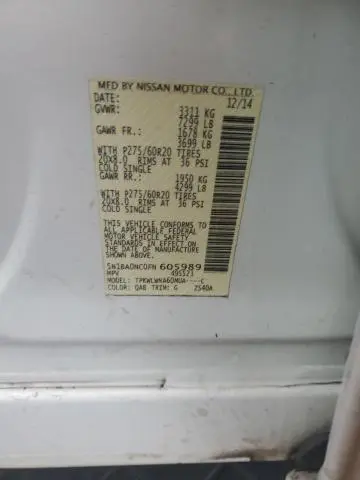 2015 NISSAN ARMADA SV  