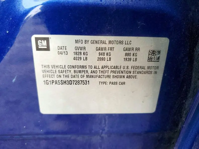 2013 CHEVROLET CRUZE LS  