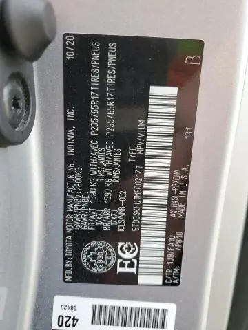 2021 TOYOTA SIENNA LE  