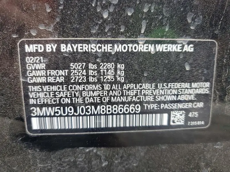2021 BMW M340XI   