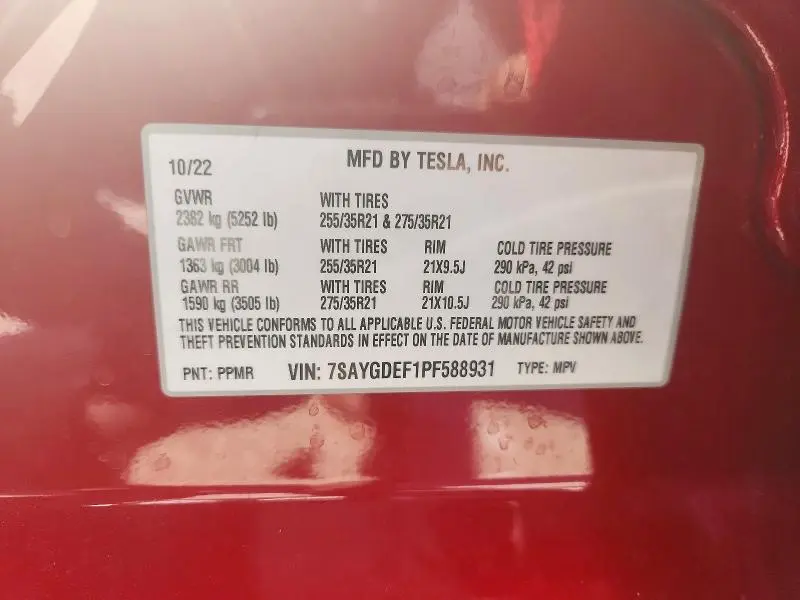 2023 TESLA MODEL Y   