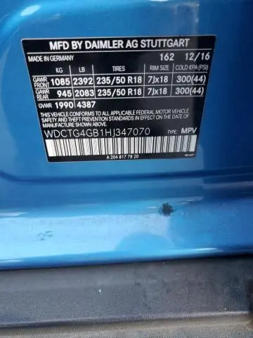 2017 MERCEDES-BENZ GLA 250 4MATIC  