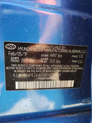 2019 HYUNDAI SONATA SE  