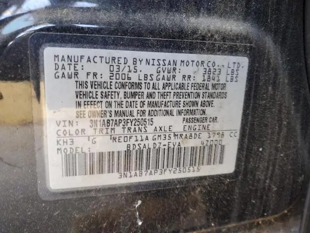 2015 NISSAN SENTRA   