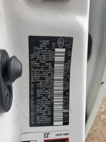 2013 TOYOTA COROLLA BASE  