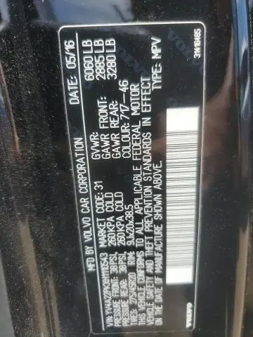 2017 VOLVO XC90 T6  