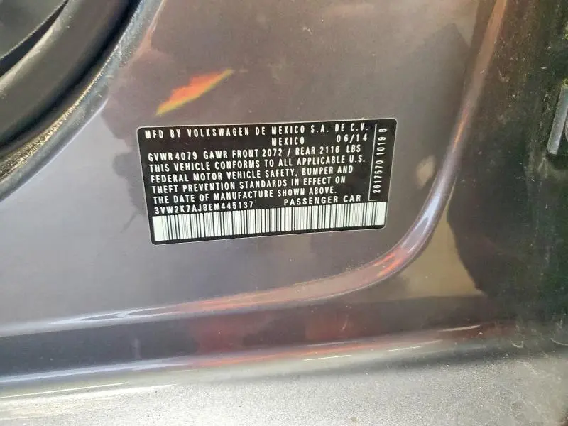 2014 VOLKSWAGEN JETTA BASE  