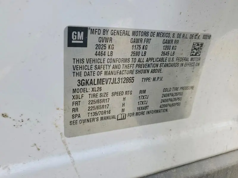 2018 GMC TERRAIN SLE  