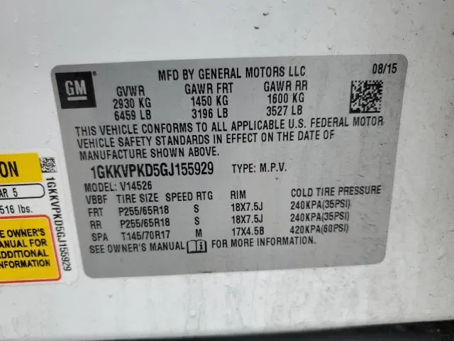 2016 GMC ACADIA SLE