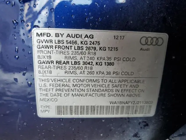 2018 AUDI Q5 PREMIUM PLUS  
