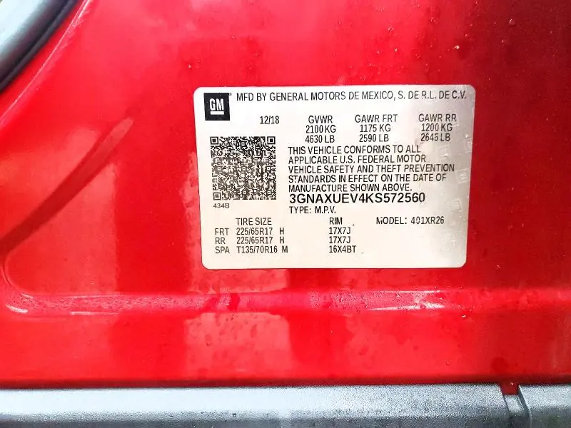 2019 CHEVROLET EQUINOX LT  