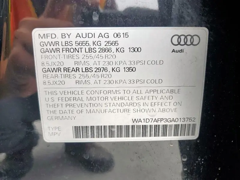 2016 AUDI Q5 PREMIUM PLUS S-LINE  