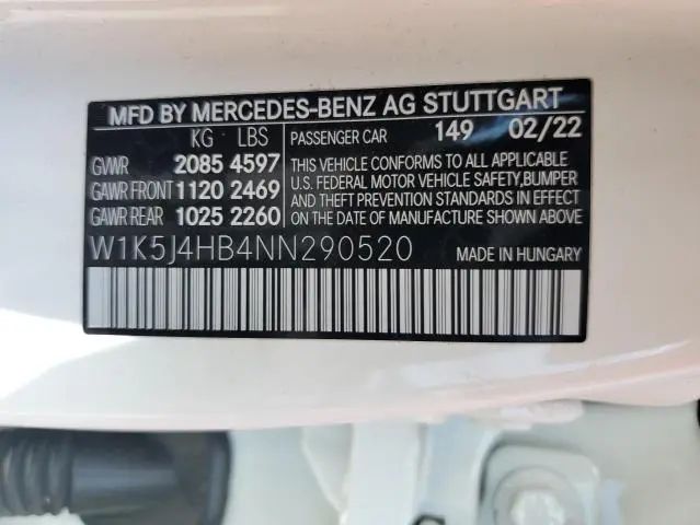 2022 MERCEDES-BENZ CLA 250 4MATIC  