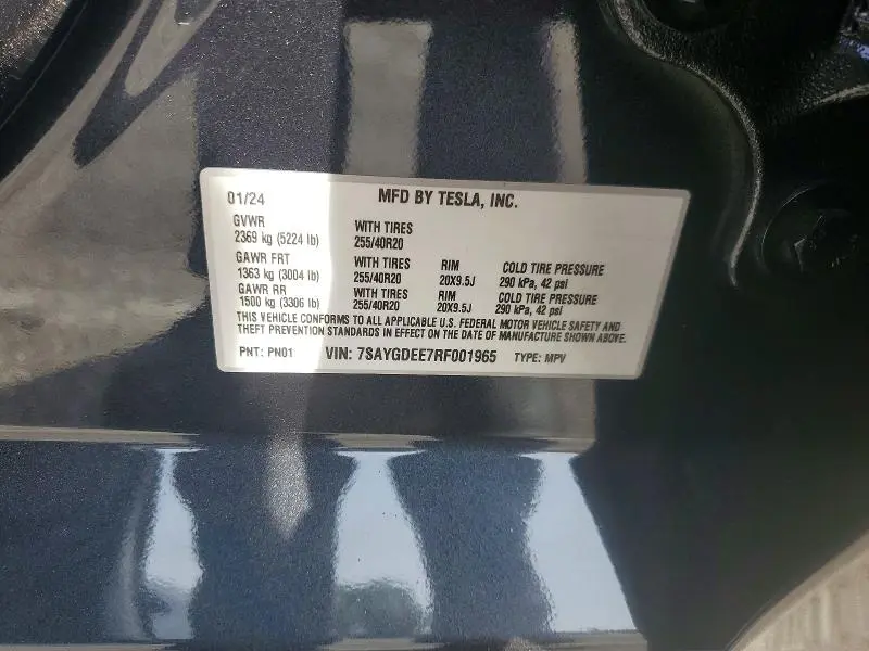 2024 TESLA MODEL Y   