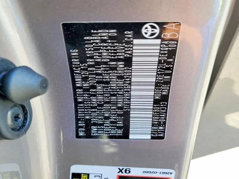 2016 TOYOTA COROLLA ECO  