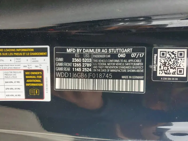 2018 MERCEDES-BENZ E 400 4MATIC  