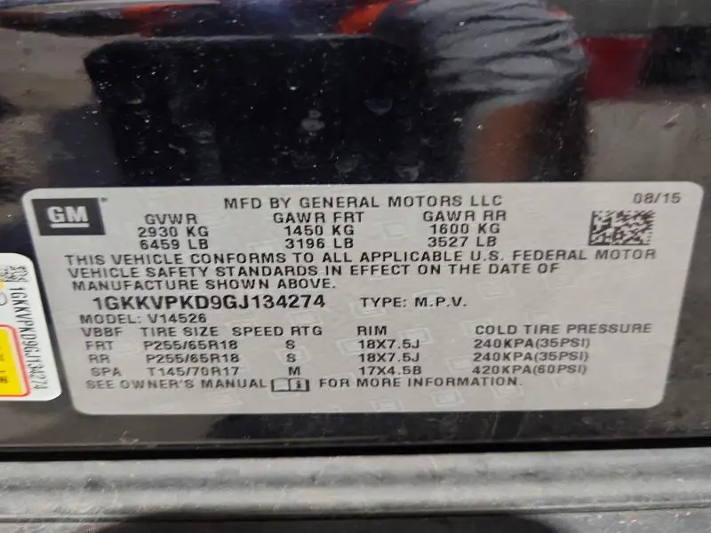 2016 GMC ACADIA SLE  