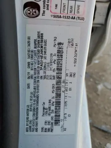 2019 FORD FIESTA SE  