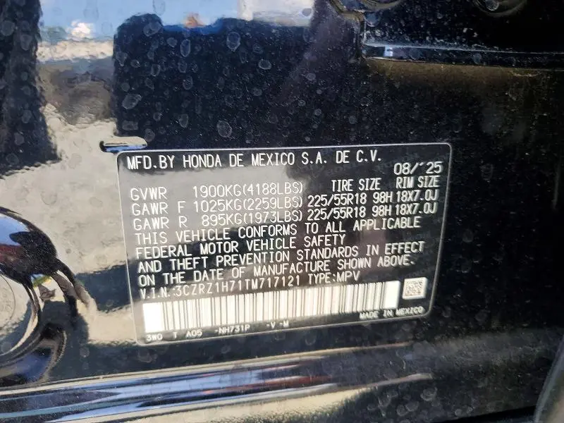 2026 HONDA HR-V EXL  