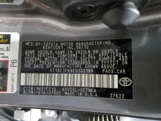 2015 TOYOTA CAMRY LE  