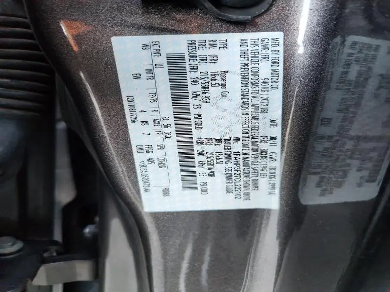 2012 FORD FOCUS SE  