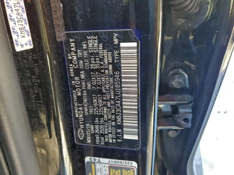 2020 HYUNDAI TUCSON LIMITED  