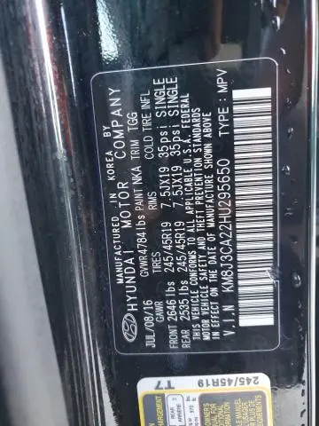 2017 HYUNDAI TUCSON LIMITED  