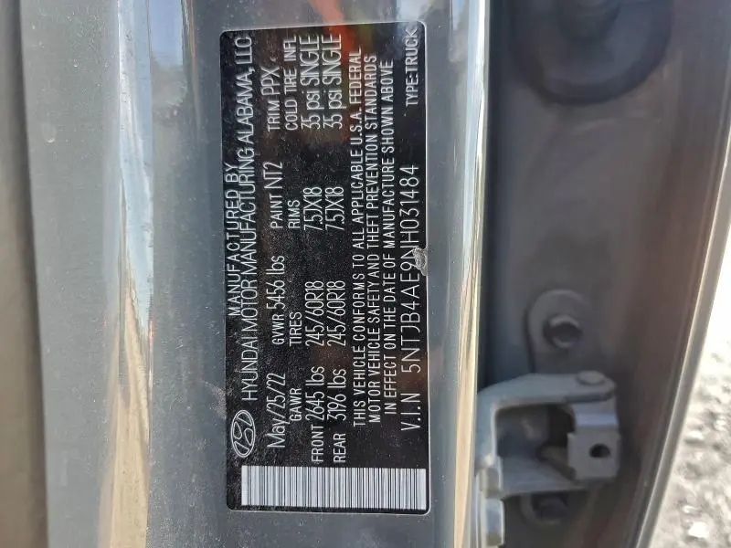 2022 HYUNDAI SANTA CRUZ SEL  