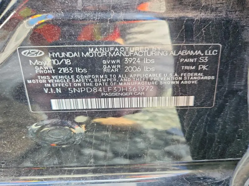 2018 HYUNDAI ELANTRA SEL  