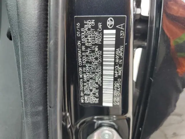 2016 TOYOTA PRIUS C   