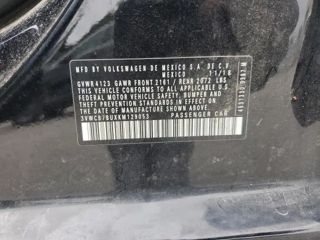 2019 VOLKSWAGEN JETTA S