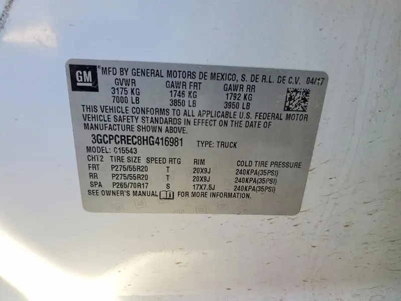 2017 CHEVROLET SILVERADO C1500 LT  