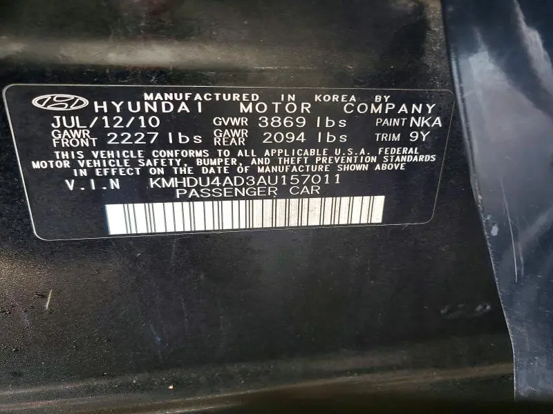 2010 HYUNDAI ELANTRA GLS  