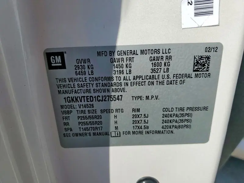 2012 GMC ACADIA DENALI  