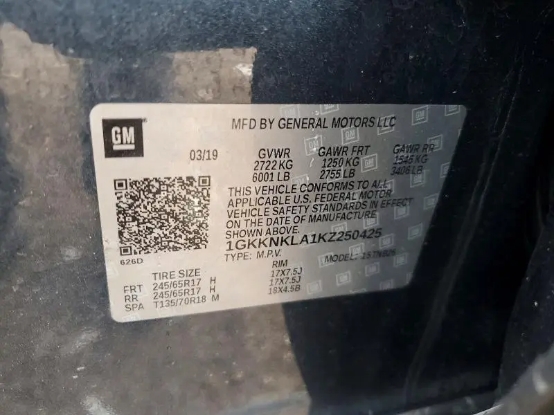 2019 GMC ACADIA SLE  