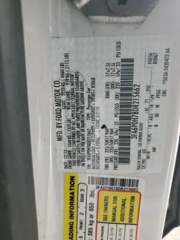 2013 FORD FUSION SE  