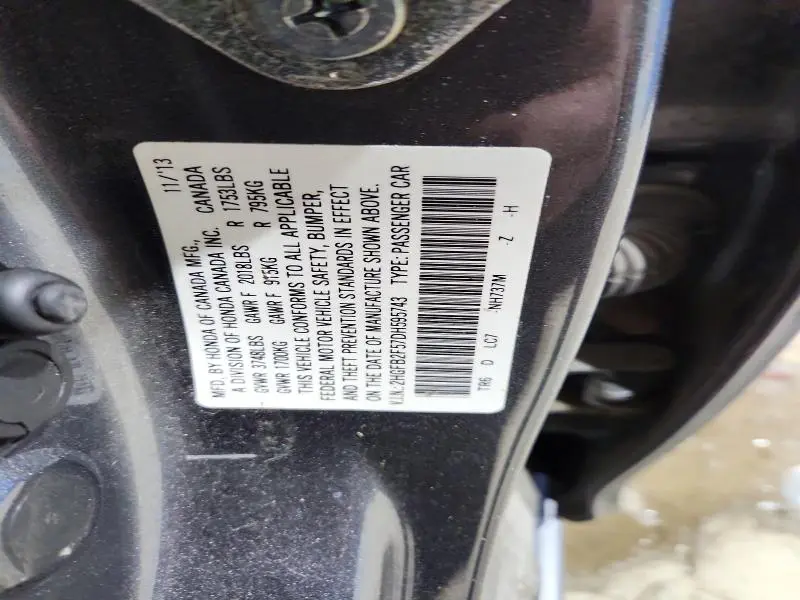 2013 HONDA CIVIC LX  