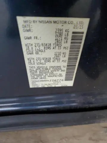 2015 NISSAN MURANO S  