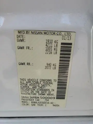 2013 NISSAN ALTIMA 2.5  