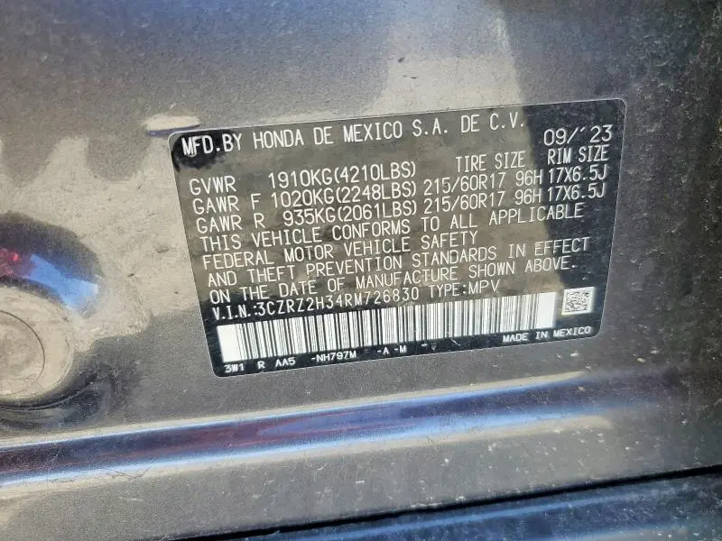 2024 HONDA HR-V LX  