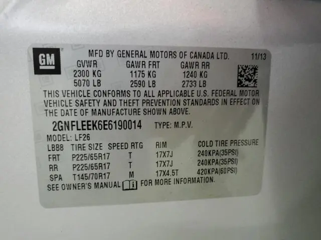2014 CHEVROLET EQUINOX LS  