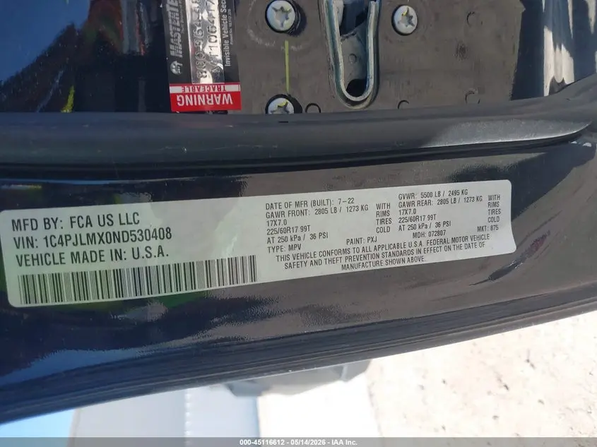 2022 JEEP CHEROKEE LATITUDE LUX FWD