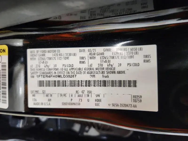 2021 FORD RANGER XL  