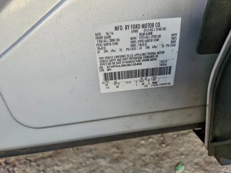 2016 FORD EDGE SEL  