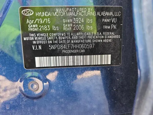 2017 HYUNDAI ELANTRA SE  