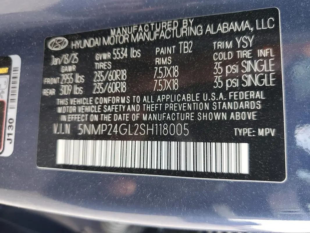 2025 HYUNDAI SANTA FE SEL  