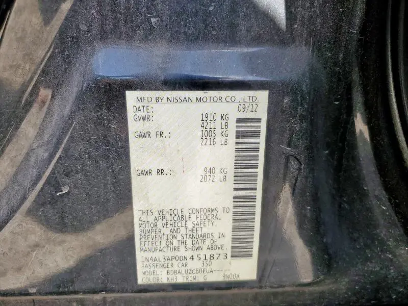 2013 NISSAN ALTIMA 2.5  