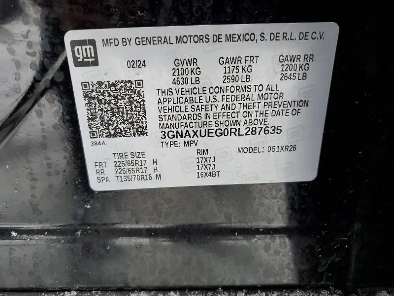 2024 CHEVROLET EQUINOX LT  